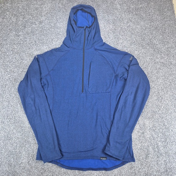 Truewerk Other - Truewerk Grid Hoodie Mens Medium Blue 1/2 Zip Thermal Technical Workwear